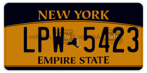LPW5423  license plate in NY