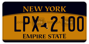 LPX2100  license plate in NY