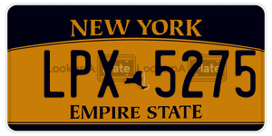 LPX5275  license plate in NY