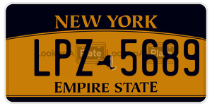 LPZ5689  license plate in NY
