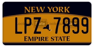LPZ7899  license plate in NY