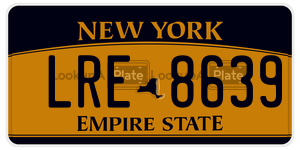 LRE8639  license plate in NY