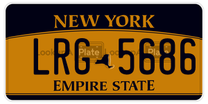 LRG5686  license plate in NY