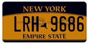 LRH9686  license plate in NY