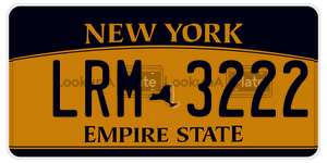 LRM3222  license plate in NY