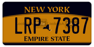 LRP7387  license plate in NY