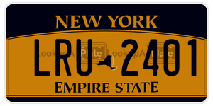 LRU2401  license plate in NY