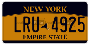 LRU4925  license plate in NY