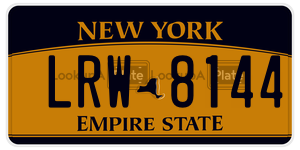 LRW8144  license plate in NY