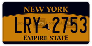 LRY2753  license plate in NY