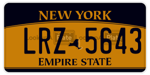 LRZ5643  license plate in NY