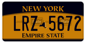LRZ5672  license plate in NY