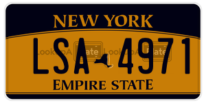 LSA4971  license plate in NY