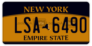 LSA6490 license plate in New York