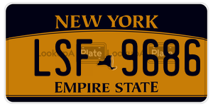 LSF9686  license plate in NY