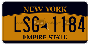 LSG1184  license plate in NY