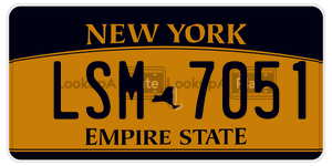 LSM7051  license plate in NY