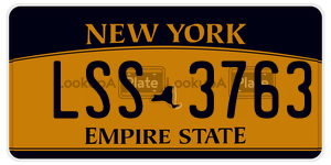 LSS3763  license plate in NY