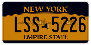 LSS5226  license plate in NY