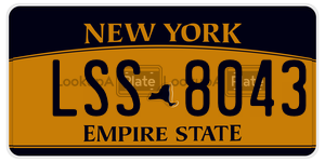 LSS8043  license plate in NY