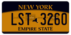 LST3260  license plate in NY