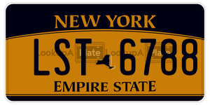 LST6788  license plate in NY