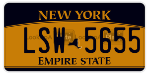 LSW5655  license plate in NY