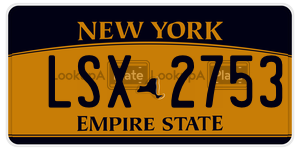 LSX2753 license plate in New York