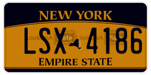 LSX4186  license plate in NY