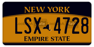 LSX4728  license plate in NY
