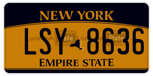 LSY8636  license plate in NY