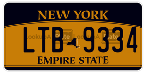 LTB9334 license plate in New York