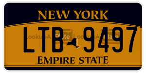 LTB9497  license plate in NY