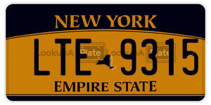 LTE9315  license plate in NY