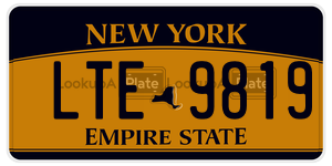 LTE9819 license plate in New York