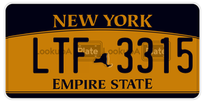 LTF3315  license plate in NY