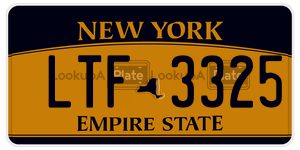 LTF3325  license plate in NY