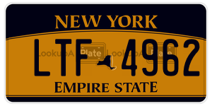 LTF4962  license plate in NY