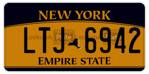 LTJ6942  license plate in NY