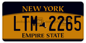 LTM2265  license plate in NY