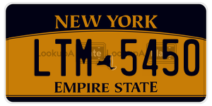LTM5450 license plate in New York