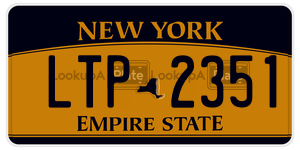 LTP2351  license plate in NY