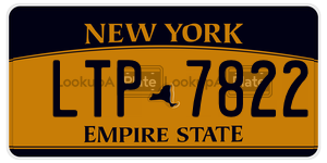 LTP7822  license plate in NY