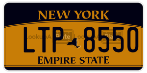 LTP8550 license plate in New York