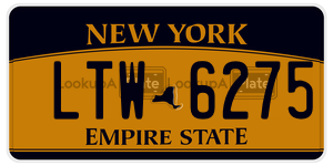 LTW6275 license plate in New York