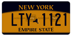 LTY1121  license plate in NY