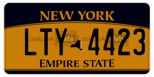 LTY4423  license plate in NY