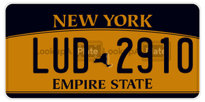 LUD2910  license plate in NY