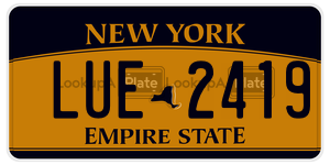 LUE2419 license plate in New York