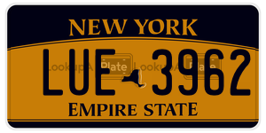 LUE3962  license plate in NY